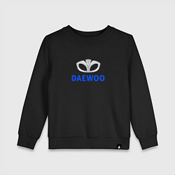 Свитшот хлопковый детский Daewoo sport auto logo, цвет: черный