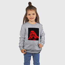 Свитшот хлопковый детский Физикал пэйн, цвет: меланж — фото 2