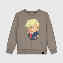 Свитшот хлопковый детский Мистер Трамп, цвет: утренний латте