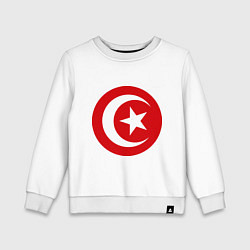 Свитшот хлопковый детский Тунис, цвет: белый
