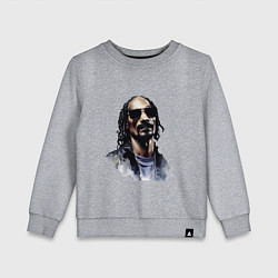 Свитшот хлопковый детский Snoop dog, цвет: меланж