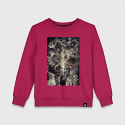 Свитшот хлопковый детский Магическая битва Мэгуми Фусигуро Сукуна, цвет: маджента