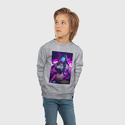 Свитшот хлопковый детский League of Legends Akali Kda, цвет: меланж — фото 2