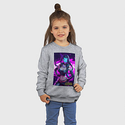 Свитшот хлопковый детский League of Legends Akali Kda, цвет: меланж — фото 2