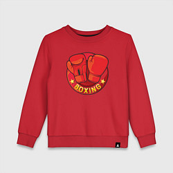 Свитшот хлопковый детский Boxing fight, цвет: красный