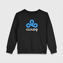 Свитшот хлопковый детский Cloud9 - pattern, цвет: черный