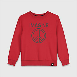 Свитшот хлопковый детский Peace imagine, цвет: красный