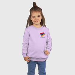 Свитшот хлопковый детский Im Armenian - motto, цвет: лаванда — фото 2