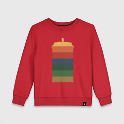 Свитшот хлопковый детский Tardis colors, цвет: красный