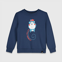 Свитшот хлопковый детский Little monkey, цвет: тёмно-синий