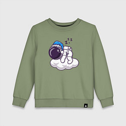 Свитшот хлопковый детский Сон на облаке, цвет: авокадо