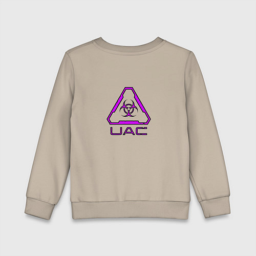 Детский свитшот UAC фиолетовый / Миндальный – фото 2