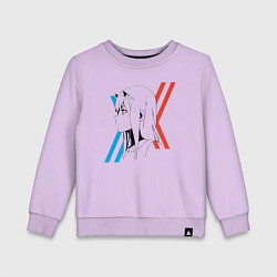 Свитшот хлопковый детский Франкс Зеро Ту, цвет: лаванда