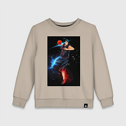 Свитшот хлопковый детский Баскетбол Куроко Дайки Аоминэ, цвет: миндальный