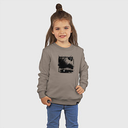 Свитшот хлопковый детский Ритм движения осени, цвет: утренний латте — фото 2