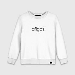 Свитшот хлопковый детский Afigas, цвет: белый