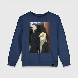 Свитшот хлопковый детский Гидо Ашаф, цвет: тёмно-синий