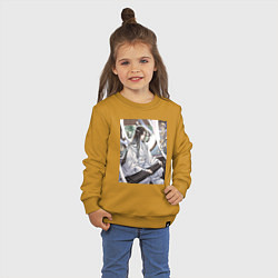 Свитшот хлопковый детский Ванцзи Лань, цвет: горчичный — фото 2