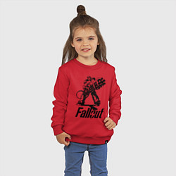 Свитшот хлопковый детский Фоллаут - силовая броня, цвет: красный — фото 2