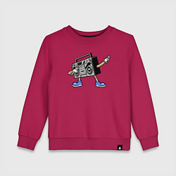 Свитшот хлопковый детский Hip-hop boombox, цвет: маджента