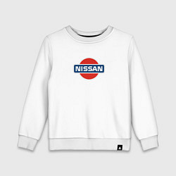 Свитшот хлопковый детский Nissan avto brend, цвет: белый