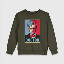 Свитшот хлопковый детский Doctor, цвет: хаки