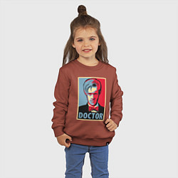 Свитшот хлопковый детский Doctor, цвет: кирпичный — фото 2