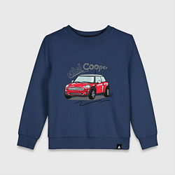 Свитшот хлопковый детский Mini Cooper, цвет: тёмно-синий