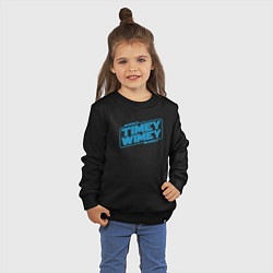 Свитшот хлопковый детский Timey wimey wibbly wobbly, цвет: черный — фото 2