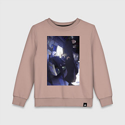 Свитшот хлопковый детский Магическая битва Сатору Годзё Сугуру Гэто, цвет: пыльно-розовый