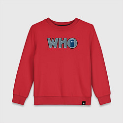 Свитшот хлопковый детский Tardis who, цвет: красный