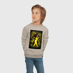 Свитшот хлопковый детский Моя геройская академия Всемогущий Номер один, цвет: миндальный — фото 2