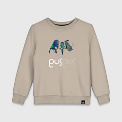Свитшот хлопковый детский Gus Gus - A band, цвет: миндальный