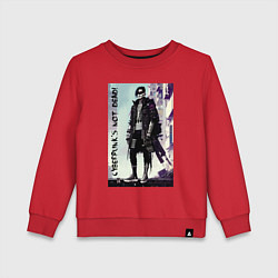 Детский свитшот Cyberpunks not dead - motto ai art