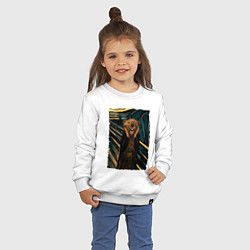 Свитшот хлопковый детский Бобер курва крик, цвет: белый — фото 2