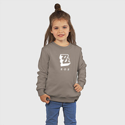 Свитшот хлопковый детский Zenless Zone Zero logo, цвет: утренний латте — фото 2