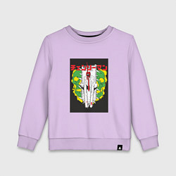 Свитшот хлопковый детский Человек-бензопила Денджи бензопила, цвет: лаванда