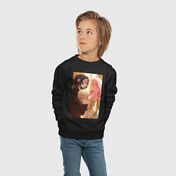 Свитшот хлопковый детский Клинок, рассекающий демонов Обанай Игуро, цвет: черный — фото 2