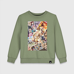 Свитшот хлопковый детский Хвост Феи Венди Марвелл, цвет: авокадо
