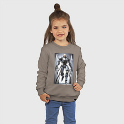 Свитшот хлопковый детский Cyber Lenin - armor on suction cups, цвет: утренний латте — фото 2