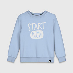 Свитшот хлопковый детский Начать сейчас, цвет: мягкое небо