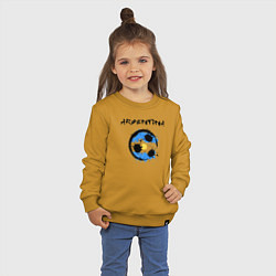 Свитшот хлопковый детский Сборная - Аргентина, цвет: горчичный — фото 2