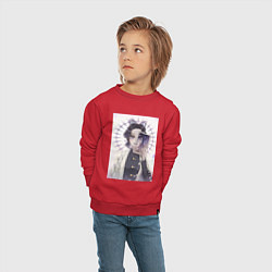 Свитшот хлопковый детский Клинок, рассекающий демонов Синобу Котё, цвет: красный — фото 2