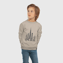 Свитшот хлопковый детский Dubai city style, цвет: миндальный — фото 2