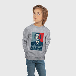 Свитшот хлопковый детский Thats what she said - the office, цвет: меланж — фото 2