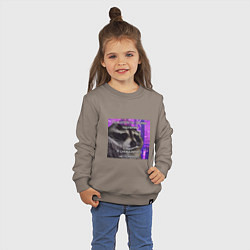 Свитшот хлопковый детский Не понимаю, цвет: утренний латте — фото 2