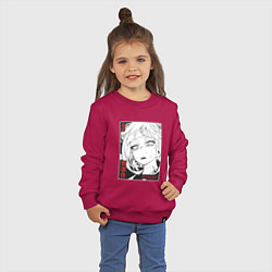 Свитшот хлопковый детский Геройская академия Химико Himiko, цвет: маджента — фото 2