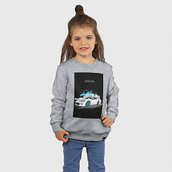 Свитшот хлопковый детский Subaru авто, цвет: меланж — фото 2