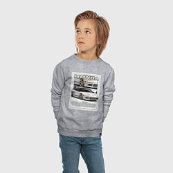 Свитшот хлопковый детский Honda nsx авто, цвет: меланж — фото 2