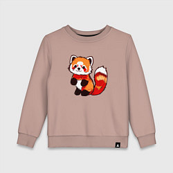 Детский свитшот Красная панда в полный рост